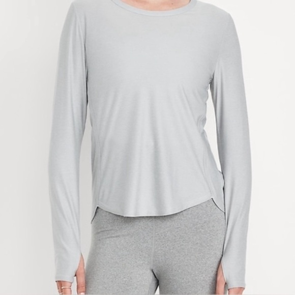 Light Blue Active Base Layer Long Sleeve Top NEW - Picture 4 of 12